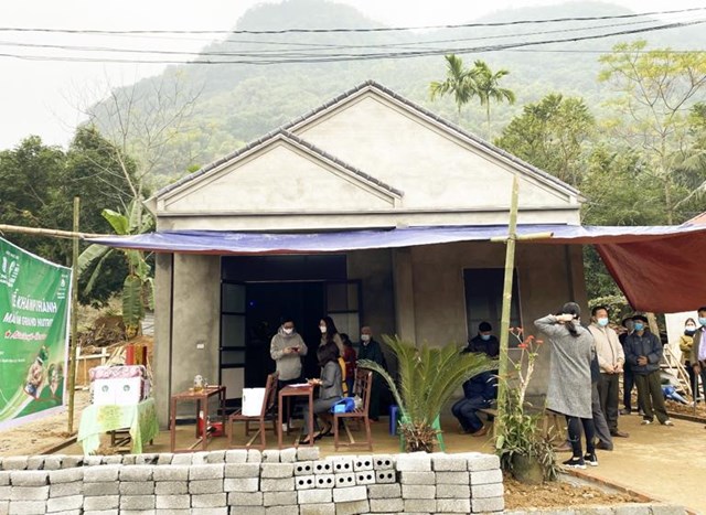 Ng&ocirc;i nh&agrave; ho&agrave;n thiện sau gần 1 th&aacute;ng x&acirc;y dựng