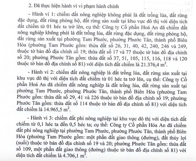 Vi phạm h&#224;nh ch&#237;nh trong lĩnh vực đất đai, C&#244;ng ty H&#243;a An (DHA) bị phạt 600 triệu đồng - Ảnh 1