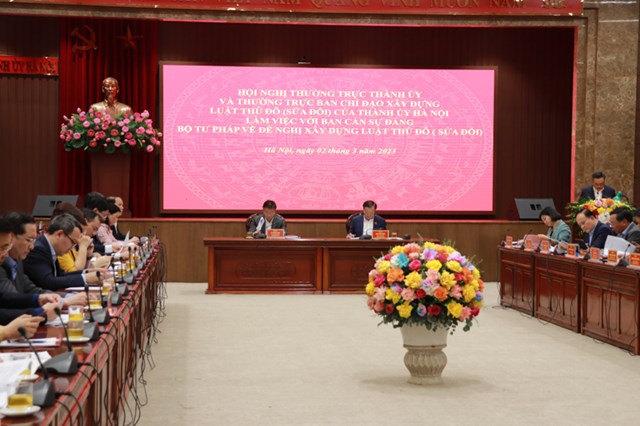 Tiếp tục phối hợp ho&#224;n thiện Hồ sơ đề nghị x&#226;y dựng Luật Thủ đ&#244; (sửa đổi) - Ảnh 1