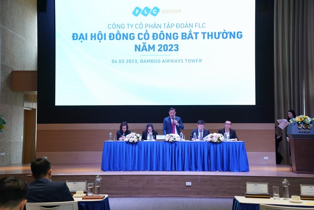 Ban chủ tọa Đại hội đồng cổ đ&ocirc;ng bất thường FLC 2023