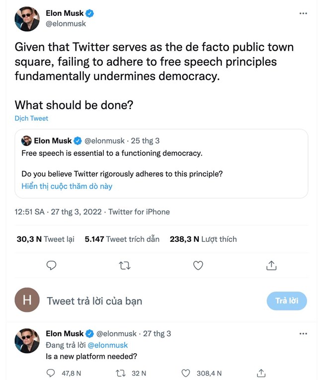 Elon Musk &quot;suy nghĩ&quot; th&#224;nh lập nền tảng mạng x&#227; hội mới - Ảnh 1
