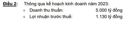 Kế hoạch kinh doanh năm 2023