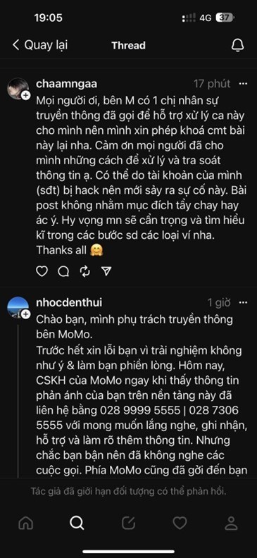 V&#237; điện tử MoMo l&#234;n tiếng khi bị phản &#225;nh về việc tự động k&#237;ch hoạt &#39;v&#237; trả sau&#39; của kh&#225;ch h&#224;ng - Ảnh 1