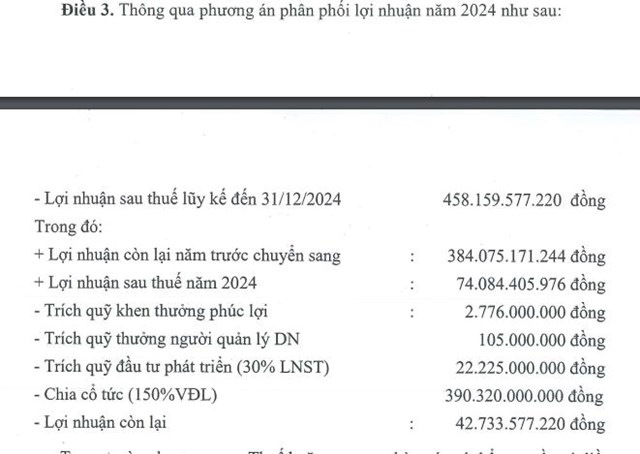 C&#244;ng ty n&#224;y sắp chia cổ tức cho cổ đ&#244;ng bằng tiền mặt với tỷ lệ &#39;khủng&#39; 150% - Ảnh 2