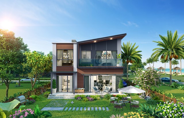 Thiết kế mở với ban c&ocirc;ng rộng v&agrave; tầm nh&igrave;n hướng biển gắn kết con người với thi&ecirc;n nhi&ecirc;n.