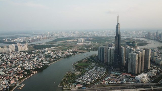 S&ocirc;ng S&agrave;i G&ograve;n TP.HCM nh&igrave;n từ tr&ecirc;n cao. Ảnh: Độc Lập
