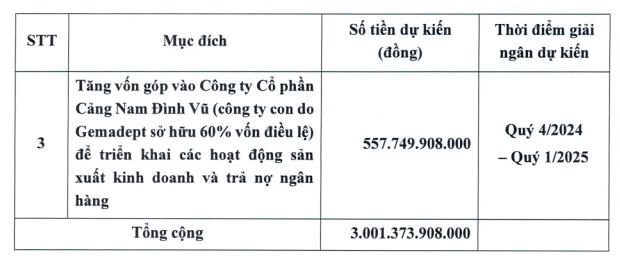 Gemadept (GMD) sắp ch&#224;o b&#225;n hơn 103 triệu cổ phiếu, n&#226;ng vốn điều lệ l&#234;n gần 4.140 tỷ đồng - Ảnh 3