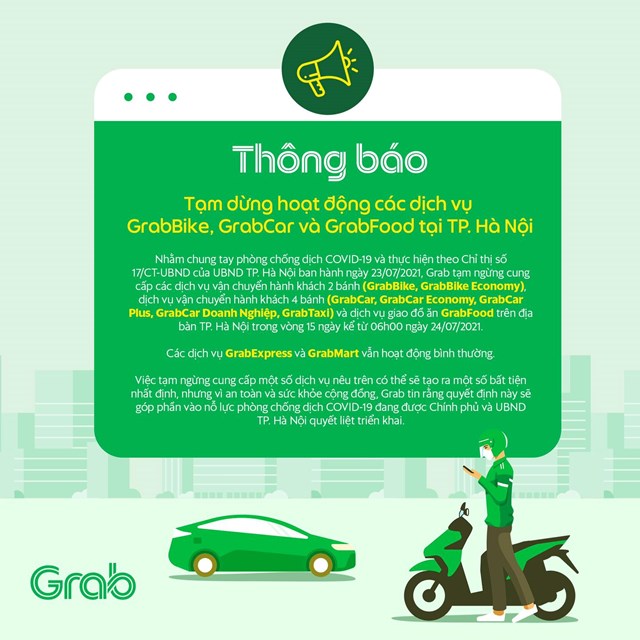 Dịch vụ GrabExpress sẽ chỉ vận chuyển c&aacute;c mặt h&agrave;ng thiết yếu như lương thực, thực phẩm.