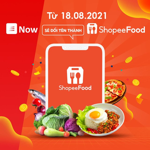 Now sẽ đổi t&ecirc;n th&agrave;nh ShopeeFood.