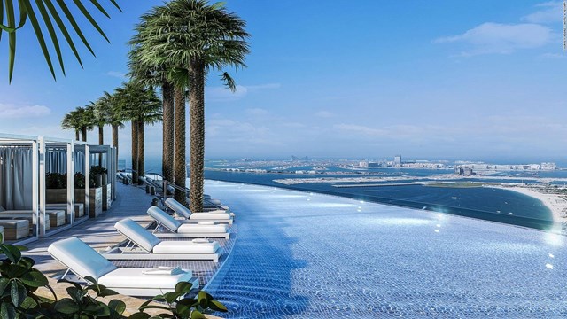 Bể bơi c&oacute; chiều d&agrave;i 94,84m, rộng 16,5m - gần gấp đ&ocirc;i một bể bơi đạt ti&ecirc;u chuẩn Olympic. C&ocirc;ng tr&igrave;nh c&oacute; sức chứa tới 500m3 nước, điểm s&acirc;u nhất l&agrave; 1,2m.