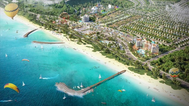 Phối cảnh c&ocirc;ng vi&ecirc;n b&atilde;i biển tại NovaWorld Phan Thiet &ndash; Si&ecirc;u th&agrave;nh phố biển &ndash; du lịch &ndash; sức khỏe
