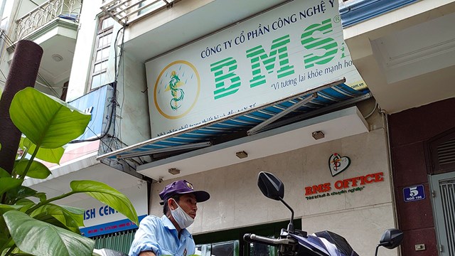C&ocirc;ng ty cổ phần c&ocirc;ng nghệ y tế BMS c&oacute; trụ sở tại đường Th&aacute;i Thịnh, H&agrave; Nội - Ảnh: Nam Trần