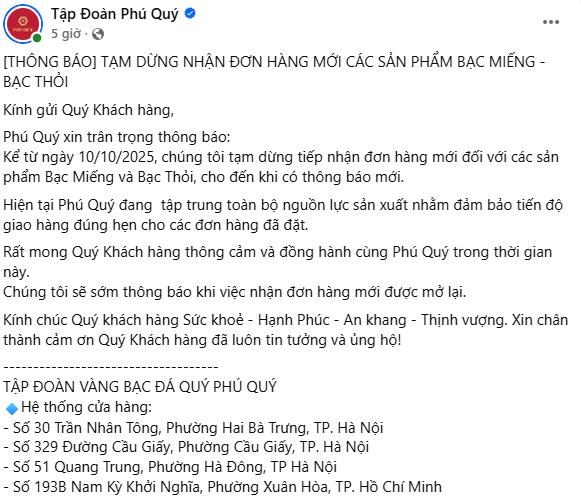 Kh&#244;ng chỉ v&#224;ng, gi&#225; bạc cũng lập đỉnh nhiều năm, c&#243; đơn vị tạm dừng nhận đơn mới v&#236; &#39;ch&#225;y h&#224;ng&#39; - Ảnh 1
