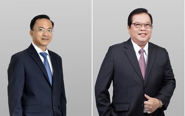&Ocirc;ng Diệp Bảo Ch&acirc;u - Ph&oacute; Tổng Gi&aacute;m đốc (tr&aacute;i) v&agrave; &ocirc;ng&nbsp;Lưu Quốc Thắng &ndash; Trưởng Ban kiểm so&aacute;t Ng&acirc;n h&agrave;ng S&agrave;i G&ograve;n (Ảnh: SCB) &nbsp;