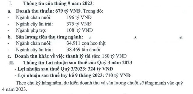 Ho&#224;ng Anh Gia Lai (HAGL) thu 180 tỷ đồng từ thanh l&#253; t&#224;i sản, lợi nhuận 9 th&#225;ng đạt 710 tỷ đồng - Ảnh 1