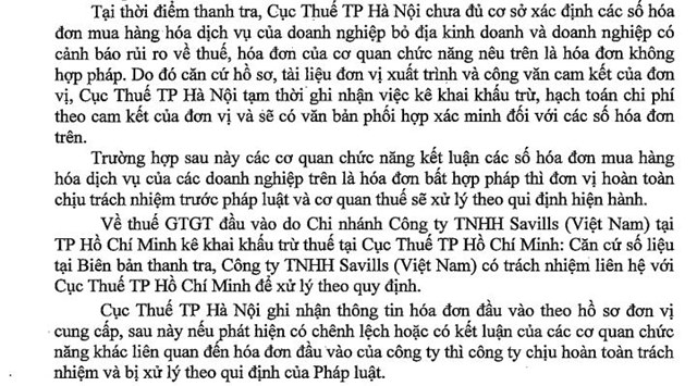 Sai phạm về thuế, C&#244;ng ty TNHH Savills (Việt Nam) bị phạt h&#224;ng trăm triệu đồng  - Ảnh 2
