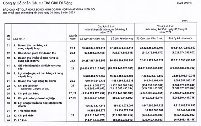 Lợi nhuận 9 th&#225;ng đầu năm của Thế giới Di động (MWG) giảm mạnh 97,8% so với c&#249;ng kỳ - Ảnh 1