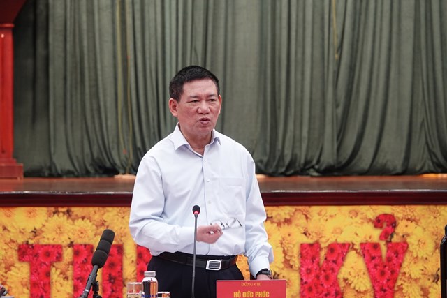 Bộ trưởng Bộ T&agrave;i ch&iacute;nh Hồ Đức Phớc&nbsp;tại buổi l&agrave;m việc về thị trường chứng kho&aacute;n v&agrave; tr&aacute;i phiếu doanh nghiệp.&nbsp;