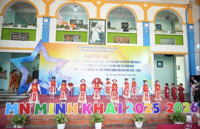 Trường Mầm non Minh Khai lan tỏa m&#244; h&#236;nh gi&#225;o dục to&#224;n diện cho trẻ mầm non - Ảnh 3