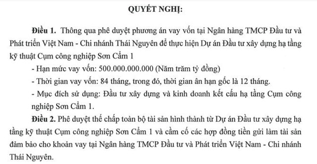 Đầu tư v&#224; Thương mại TNG (TNG): Vay ng&#226;n h&#224;ng 500 tỷ đồng để &#39;r&#243;t&#39; v&#224;o cụm c&#244;ng nghiệp Sơn Cẩm 1, tổng nợ 9 th&#225;ng tăng cao - Ảnh 1
