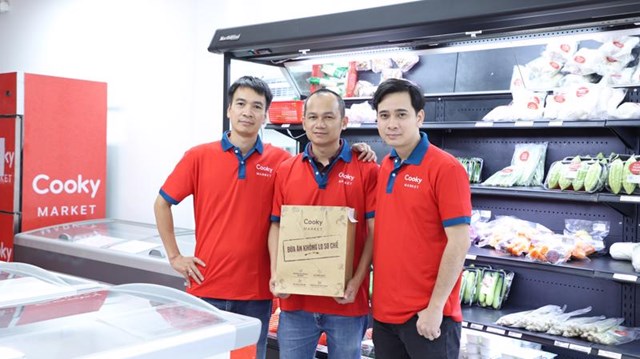 Đội ngũ s&aacute;ng lập Cooky gồm CTO Phạm Hồng Hiếu, CEO Đặng Ho&agrave;ng Minh, COO Nguyễn Th&agrave;nh Đại (từ tr&aacute;i sang).