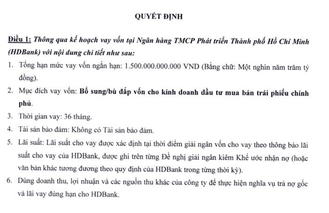 Chứng kho&#225;n FPT (FTS) chốt vay ng&#226;n h&#224;ng 1.500 tỷ đồng để bổ sung vốn, kinh doanh đầu tư mua tr&#225;i phiếu - Ảnh 1