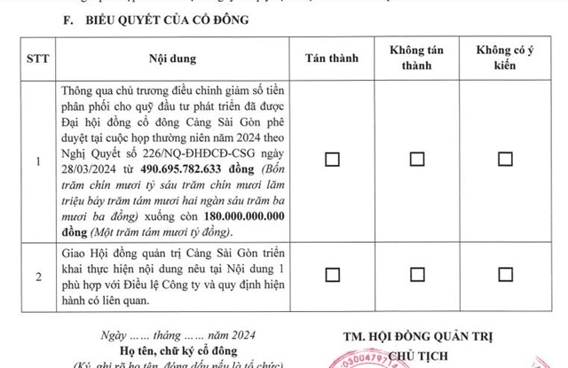 Nhằm đảm bảo lợi &#237;ch của cổ đ&#244;ng, C&#244;ng ty Cảng S&#224;i G&#242;n (SGP) sẽ điều chỉnh giảm tiền tr&#237;ch v&#224;o quỹ đầu tư - Ảnh 1