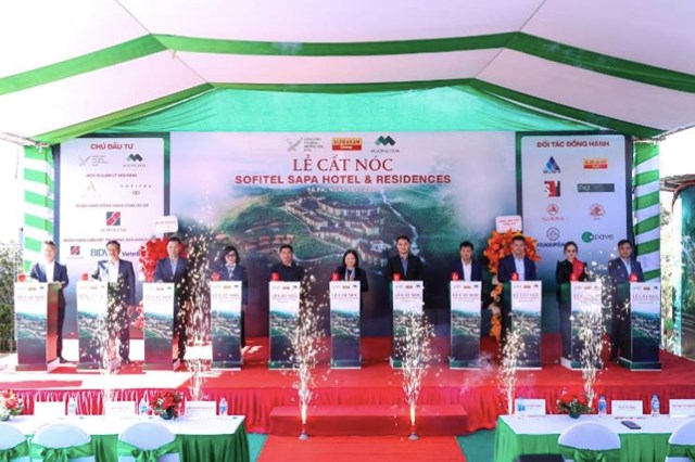 Khoảnh khắc cất n&oacute;c dự &aacute;n Sofitel Sapa Hotel &amp; Residences &ndash; dấu mốc quan trọng trong h&agrave;nh tr&igrave;nh hiện thực h&oacute;a tổ hợp nghỉ dưỡng hạng sang tại thung lũng Mường Hoa. &nbsp;