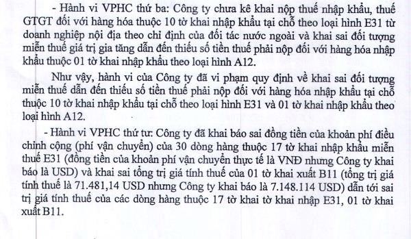 Dệt may Th&#224;nh C&#244;ng (TCM) bị phạt hơn 1,79 tỷ đồng do vi phạm về thuế trong lĩnh vực hải quan - Ảnh 2
