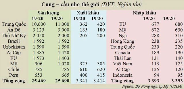 Thị trường nho thế giới năm nay sẽ như thế n&#224;o? - Ảnh 1