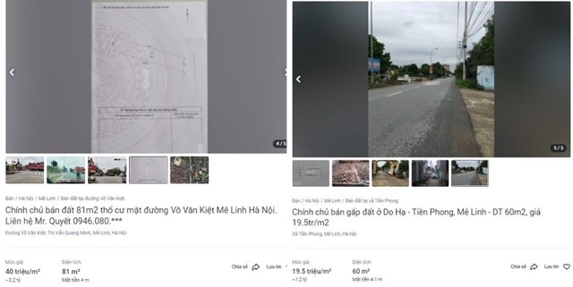 Giới đầu cơ đẩy gi&#225; đất Đ&#244;ng Anh, M&#234; Linh - Ảnh 1