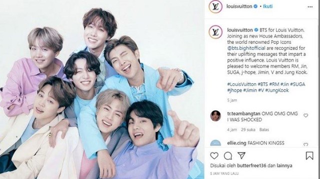7 th&agrave;nh vi&ecirc;n của BTS g&acirc;y bất ngờ khi trở th&agrave;nh đại sứ thương hiệu của Louis Vuitton.