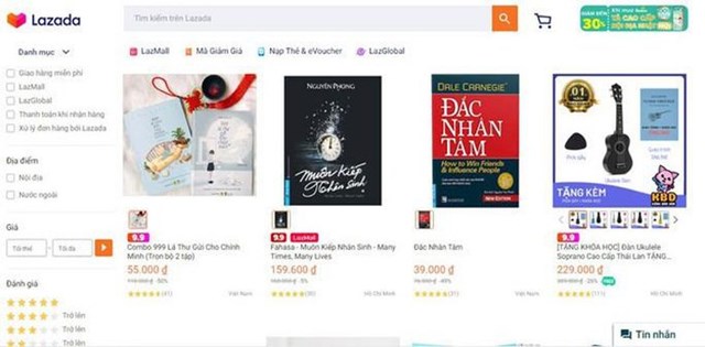 Một số s&aacute;ch b&aacute;n chạy của First News được rao b&aacute;n tr&ecirc;n Lazada. Ảnh: NLĐO