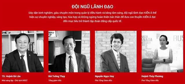 Đội ngũ l&atilde;nh đạo của Kiến &Aacute;. Nguồn: Kiến &Aacute;