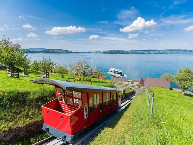 Những vị kh&aacute;ch cao cấp thường di chuyển đến B&uuml;rgenstock Resort bằng &ocirc; t&ocirc;, trực thăng hoặc chuy&ecirc;n cơ ri&ecirc;ng.