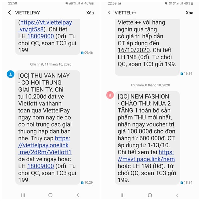 Chị Thi li&ecirc;n tục nhận được tin nhắn r&aacute;c từ c&aacute;c nh&agrave; mạng "dội bom" trong những ng&agrave;y gần đ&acirc;y.&nbsp;