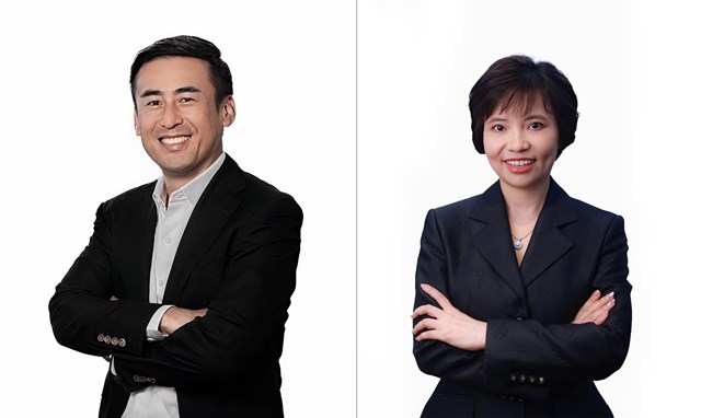 &Ocirc;ng Takeshi Kimoto v&agrave; b&agrave;&nbsp;Phạm Thị Nhung - Th&agrave;nh vi&ecirc;n HĐQT&nbsp;nhiệm kỳ 2020 - 2025.