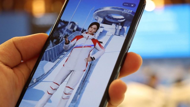 Influencer ảo Dong Dong do Alibaba ph&aacute;t triển ri&ecirc;ng cho Thế vận hội m&ugrave;a đ&ocirc;ng. Ảnh: InsideTheGames.&nbsp;
