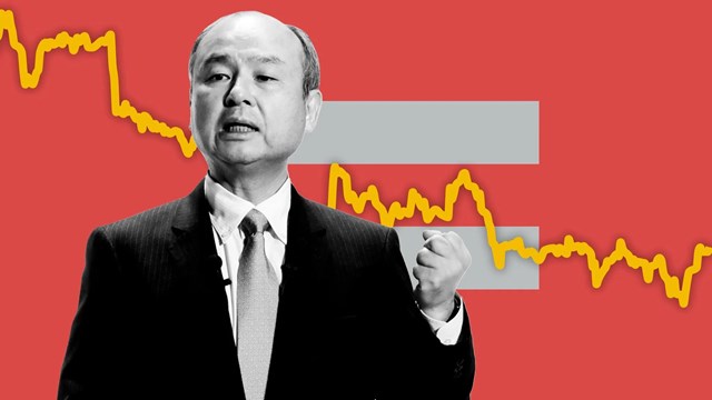 Cổ phiếu của c&aacute;c c&ocirc;ng ty c&ocirc;ng nghệ m&agrave; Softbank đầu tư li&ecirc;n tục ch&igrave;m trong sắc đỏ trong thời gian gần đ&acirc;y. Ảnh: Bloomberg.