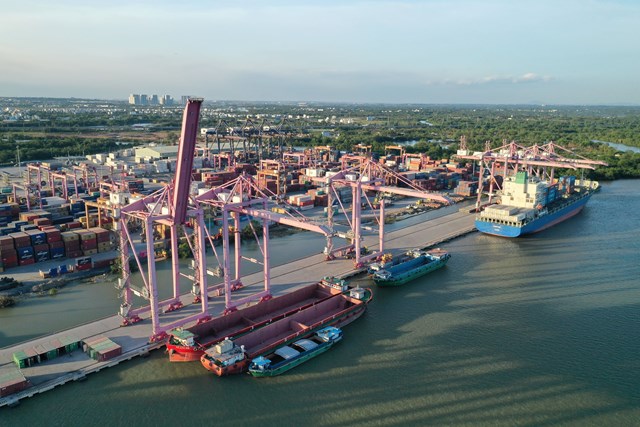 Cảng SP-ITC nh&igrave;n từ tr&ecirc;n cao. Ảnh: SP-ITC.