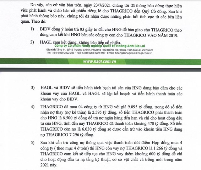 BIDV đ&#227; ho&#224;n trả giấy tờ đất cho HNG, Thagrico sẽ tiếp tục r&#243;t vốn - Ảnh 1