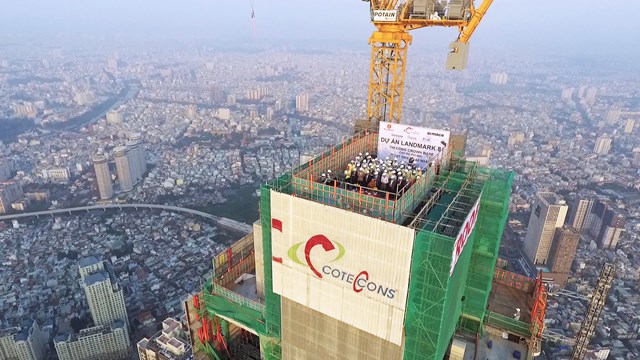 Landmark 81 - C&ocirc;ng tr&igrave;nh do Cotecons l&agrave;m tổng thầu.