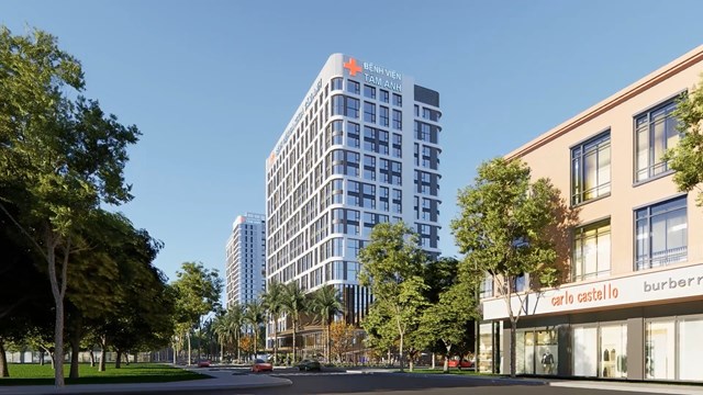 Dự kiến năm 2028, bệnh viện sẽ ch&iacute;nh thức hoạt động với tổng diện t&iacute;ch l&ecirc;n đến 82.000 m&sup2;, g&oacute;p phần quan trọng trong việc n&acirc;ng cao năng lực kh&aacute;m chữa bệnh của TP.HCM, đặc biệt ở lĩnh vực y tế c&ocirc;ng nghệ cao, chuy&ecirc;n s&acirc;u s&aacute;nh ngang với thế giới. Ảnh: Hưng Thanh