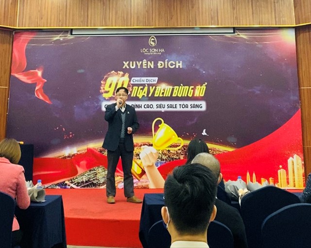 TGĐ Lộc Sơn Hà Land - ông Nguyễn Đức Thái phát biểu kết thúc buổi lễ.