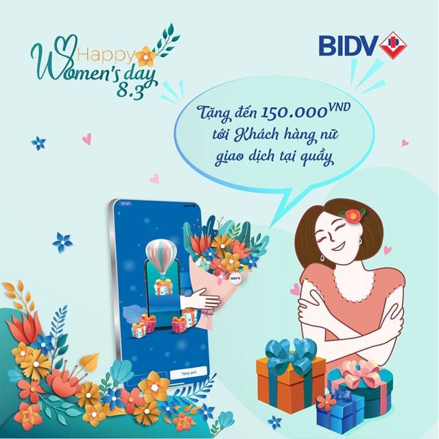 BIDV cảm ơn kh&#225;ch h&#224;ng nữ với h&#224;ng ng&#224;n qu&#224; tặng - Ảnh 1