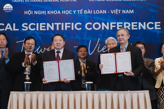 Bệnh viện Đa khoa Veterans Đ&agrave;i Bắc v&agrave; Bệnh viện Hồng Ngọc cam kết hợp t&aacute;c song phương to&agrave;n diện về phối hợp điều trị, đ&agrave;o tạo năng lực v&agrave; quản l&yacute; bệnh viện.