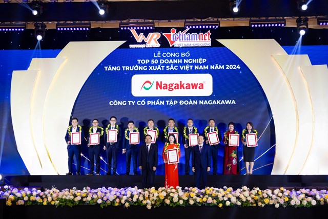 B&agrave; Nguyễn Thị Huyền Thương - Tổng Gi&aacute;m đốc Tập đo&agrave;n Nagakawa, tại Lễ c&ocirc;ng bố Top 50 doanh nghiệp tăng trưởng xuất sắc Việt Nam năm 2024.
