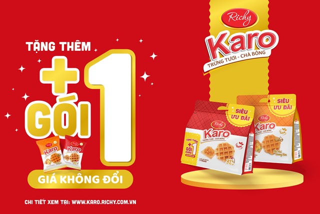 Tặng th&ecirc;m 1 g&oacute;i trong mỗi t&uacute;i Karo từ thương hiệu Richy. &nbsp;