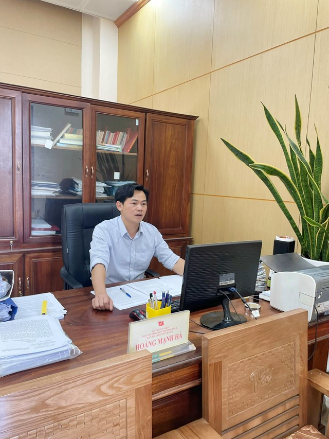 Đồng ch&iacute; Ho&agrave;ng Mạnh H&agrave; &ndash; Huyện ủy vi&ecirc;n, Ph&oacute; trưởng Ban Thường trực Ban Tổ chức Huyện ủy Lạng Giang