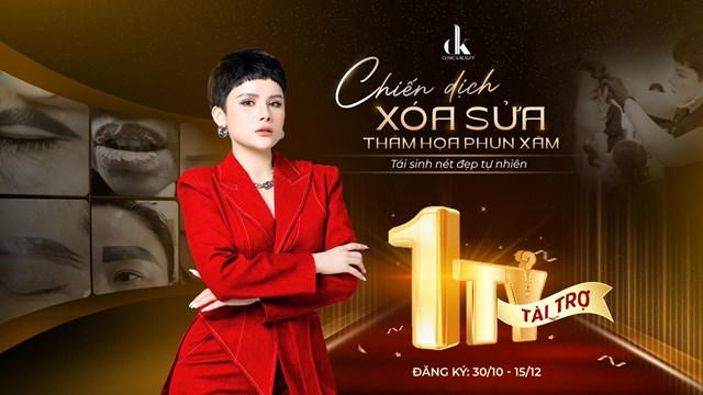&ldquo;Chiến dịch x&oacute;a sửa thảm họa phun xăm, t&aacute;i sinh n&eacute;t đẹp tự nhi&ecirc;n&rdquo; của DK Eyebrows &amp; Beauty diễn ra từ ng&agrave;y 30/10/2023 đến 15/12/2023.
